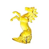 La statua di cavallo in vetro rifrange meglio la luce del sole quando il sole o la luce splende su di essa e aggiunge un senso di vivacità con dettagli incredibilmente realistici
