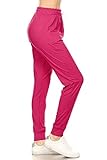 All Day Comfort : Our buttery soft women's classic active pull-on jogger pants are made from premium quality breathable peachskin fabrics that will stretch in all directions. Designed for everyday wear, our special blend of polyester and spandex will...
