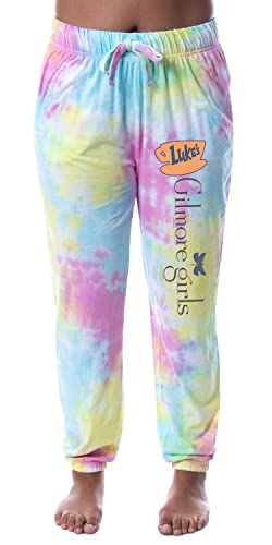 INTIMO Gilmore Girls Womens' Luke's Diner Logo Tie-Dye Sleep Jogger Pajama Pants (X-Large) Multicolored