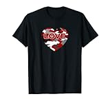 Amor de los hombres de San Valentín Red Camo Camiseta