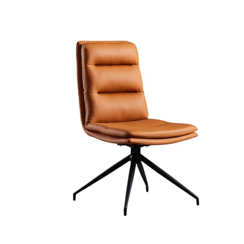 Juego de 2 sillas de comedor de cuero, giratorias, respaldo alto, piel sintética resistente al desgaste, sin brazos, rotación de 360°, muebles tapizados color gris oscuro