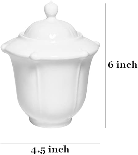 Miniatura 5 de Sizikato Jarra de crema de porcelana y tazón de azúcar, crema y juego de servir azúcar para té, café y leche