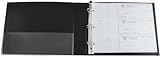 3 Ring Check Binder for 3-On-A-Page Compact Voucher Checks with Side-Tear (Black) Check Cover Holds 250 Checks 9 1/2 x 9