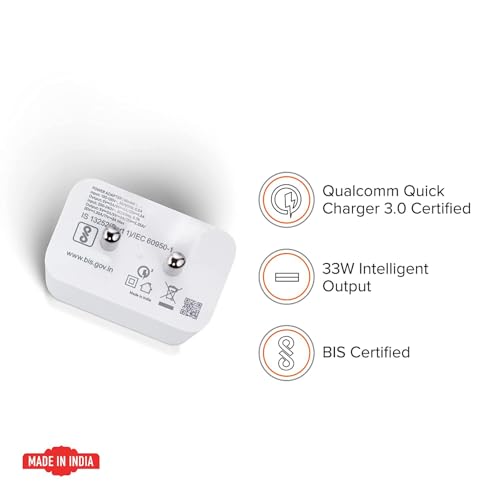 Image of Mi, 33w Fast Charger Original Power Adapter with USB-C Cable Quick Charge 3.0 Compatible with MI 10T,11X, 11X Pro, 10 Pro,11T 5G, Redmi Note Series, Poco, Any Type C Devices - with Power Delivery