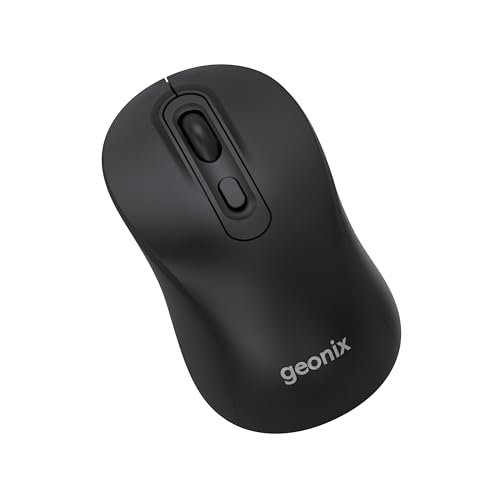 Image of Geonix Nimbus 07 Optical Wireless Mouse, Dual Mode (2.4GHz + Bluetooth), 4 DPI Modes, Type-C Rechargeable, High Precision Tracking, 10 m Range, 4-Button Ergonomic Design (Black)
