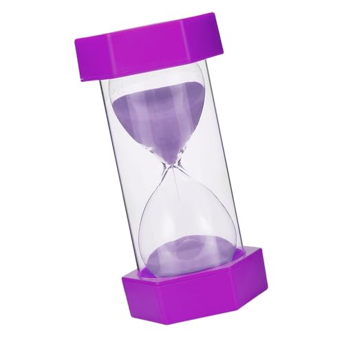 Hourglass Timer 10 Minute Visual Kitchen Timer Purple Hourglass Sand Clock 6.5 * 13 cm Student Study Hourglass Time Management Shower Brushing Teeth Home Office Decoration Present Giving