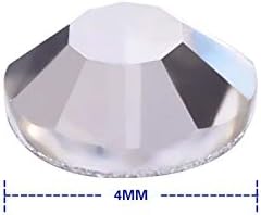 1440 Pack Crystal Flat Back Rhinestone Round Diamante Gems 4mm, Non-Self-Adhesive (Clear)