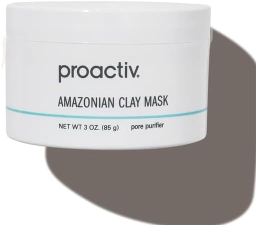 Amazonian Clay Mask, Creamy, Natural Cleansing Skin Care Face Mask with Minerals, Vitamins and Antioxidants, Moisturizing for Acne, Gray, Cucumber, 3 Fl Oz