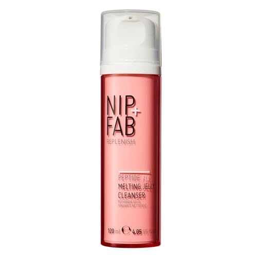 Nip+Fab Peptide Fix Limpiador de Gel Fundente, 120 ml, con una Mezcla de Péptidos, Adecuado para Todos los Tipos de Piel Facial, Hidrata y Da Volumen, Reduce los Poros, Antienvejecimiento