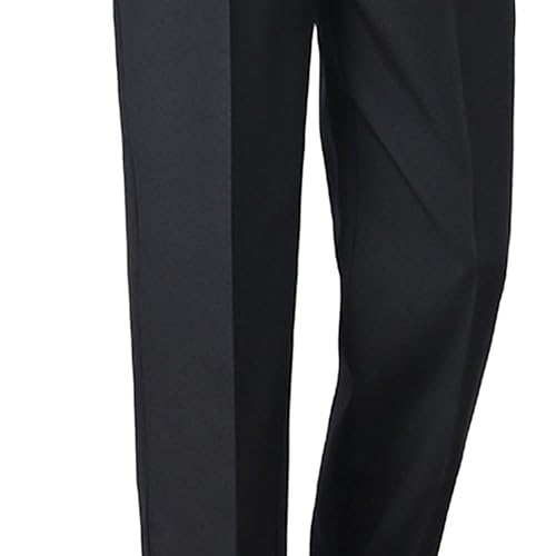 Vintage Tweed Herringbone Pleated Pants Mens Elastic Waist Seniors Pants Mens Classic Fit Flat Front Trousers4