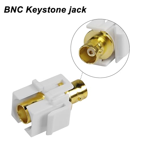 Adaptador BNC hembra keystone para placa de pared en pack de 2 unidades 4