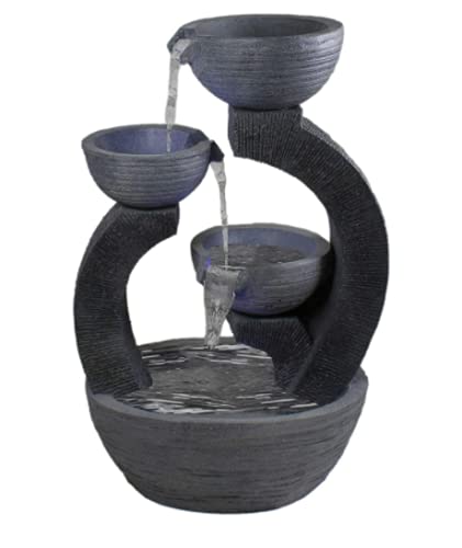 house of dee 3 steps round shaped big fountain for living room home decor garden decoration and drawing room indoor fountain outdoor fountain(c fountain: 79 x 50 x 25 cm)