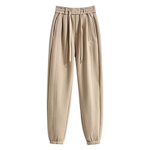 Pantalon de jogging extensible femme chaud et ultra léger en taille XXL