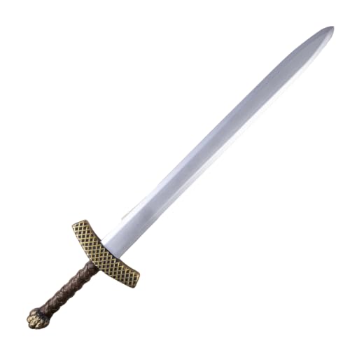 P’TIT Clown - 32566 - Fausse Épée de Chevalier en Plastique - Accessoire Déguisement Enfant Carnaval, Halloween, Cosplay, Jeux de Rôle - 86 cm - Argent, Or