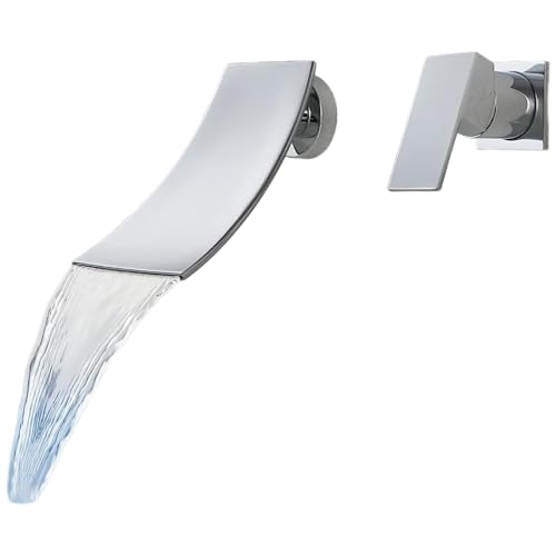 Lavabo cascade double trou pour éviter les éclaboussures avec robinet argent