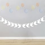 White Pigeon Baptism Banner First Holy Communion Decorations Baby Shower Party Decor for Boys Girls