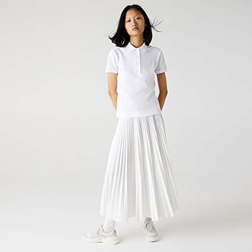 Polo em Piqué de Algodão com Stretch Lacoste Feminino Branco M