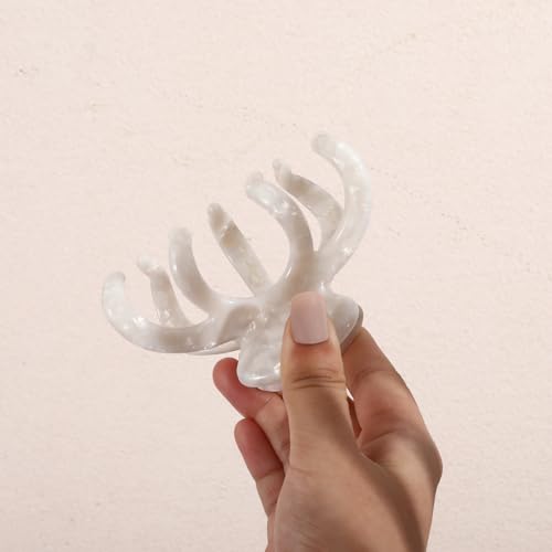 White No-slip Good High Grasp Hair Claw Clip Big Acetate Hair Claw 1 Piece