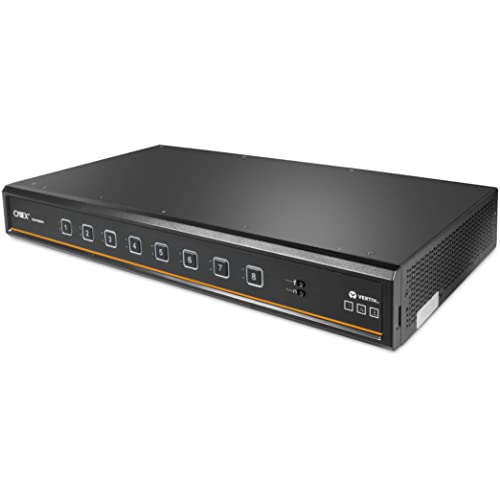 Image of Vertiv Avocent Cybex Secure MultiViewer KVM Switch, 16 Port, Dual AC, Universal DisplayPort, Common Access Card (CAC), Cursor Navigation Switching (CNS), NIAP Version 4.0 Certified (SCMV285DPH-400)