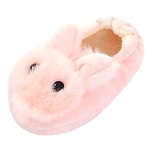 Toddler Girls Slippers Cartoon Plush Warm Shoes