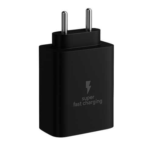 Image of 25W Original Type-C Superfast Charger Adapter Compatible with Samsung-Galaxy S /A /M /F /Z Series | S23 /S22 /S21 /21 fe /S20 /M14 5G /M34 /M54 /M53 5g /M33 /M13 /A34 /A54 5G (Black)