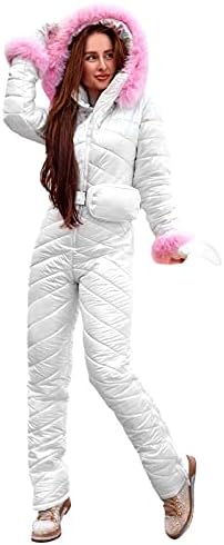 NJGRAE Women Winter Warm Snowsuit Outdoor Sports Pants Ski Suit Waterproof Jumpsuit