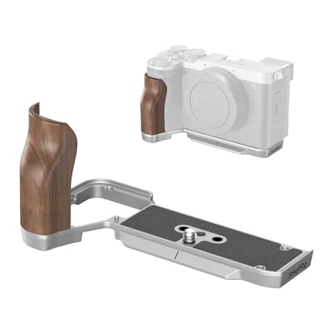 SmallRig A7C II / A7CR Handgrip L-Shape Grip for Sony Alpha 7C II/Alpha 7CR, Quick Release Plate for Arca, Lightweight Wooden Side Handle, for Quickly Switch on Tripods/Handheld Shooting - 4796 Cover