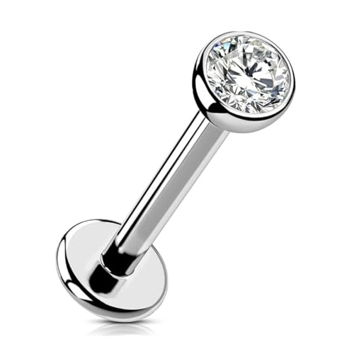 OISJHW 16G Piercing Labio Anillo Piercing Oreja Tragus Helix Stud Barra Piercing Cartílago 8Mm Acero Quirúrgico 1 Piezas