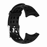 Cinturino da Polso per Smartwatch in Gomma Siliconica per Serie M - Comodo Cinturino da Uomo - Materiale Resistente - Adatto per Feste e Festival (BLACK)