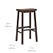 Amazon Basics Solid Wood Saddle-Seat Kitchen Counter Barstool with Footrest, Easy Assembly - 29-Inch Height - Walnut - Set of 2
