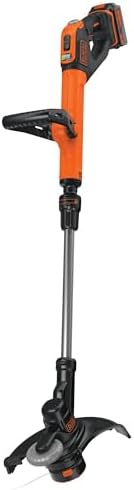 BLACK+DECKER cordless grass trimmer (Powercommand EasyFeed, 18V 4.0Ah, including battery and charger, 30 cm cutting width, for larger areas), STC1840EPC-QW