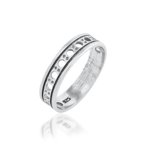 Image of 925 Sterling Silver Plain Band Ring for Men & Women | Pure Silver Unisex | Hallmarked Silver Ring for Daily Use | Gift for him her | Chandi Ring | Thumb Ring |Couple Rings