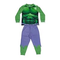 Textiles 4 Home Boys Avengers Long Pyjamas Novelty Nightwear Hulk (3-4 years) Green
