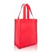 DALIX 10" Mini Shopping Totes Small Resuseable Bags for Women and Children in Red-10 PACK