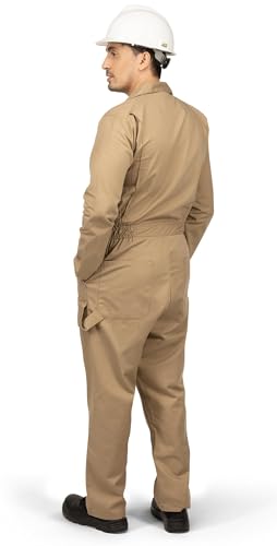Image of NY Threads Men's Twill Coverall Relaxed Fit Long Sleeve Utility Work Wear