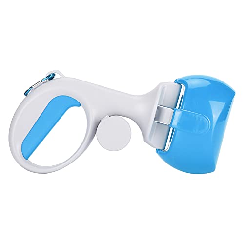 Image of GLOGLOW Dog Pooper Scooper, Portable Dog Poop Picker Waste Cleaner with Trash Bag Dispenser Pet Toilet Picker for Walks Travel Camping(Blue)