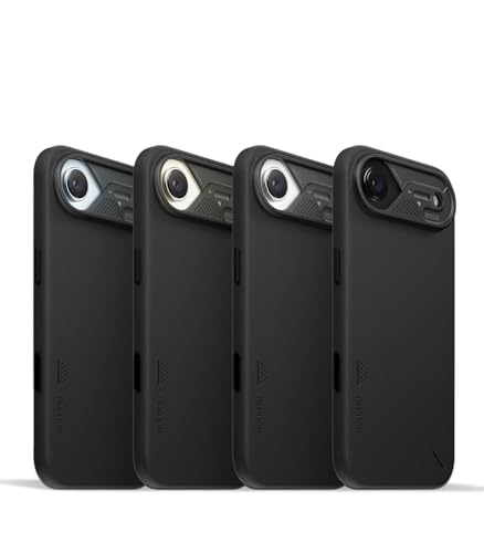 Image of Aulumu A17 Vegan Leather iPhone Air Case | Camera Control | Luxury Comfort | Compatible with MagSafe | Complete Wrap-Around - Black