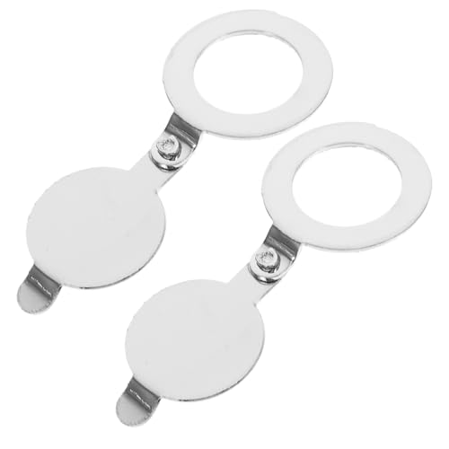 Housoutil Gucklochabdeckung, 2st Silver Türspion-Abdeckung, Sichtschutz-Türspion Für Hotel, Zuhause, Wohnungstür, Büro (14 Mm Helles Chrom)