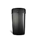 NINESTARS DZT-50-9BK Automatic Touchless Infrared Motion Sensor Trash Can, 13.2 Gal 50L, Black Steel Base (Oval, Black Lid)
