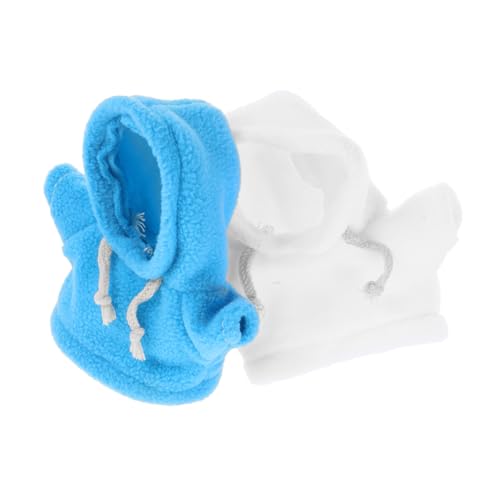 MUSISALY 2Pcs Cute Tiny Plush Bear Clothes Hoodie Doll Accessories for Stuffed Animals Comfortable Easy Care for Interchangeable Play Variety