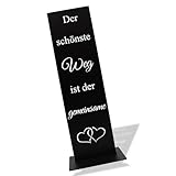 Rostikal Gartenschild 55 cm Schwarz – Ideal als Geschenk und Gartendeko – langlebig, wetterfest und rostfrei handgefertigt für Outdoor und Indoor Dekoration