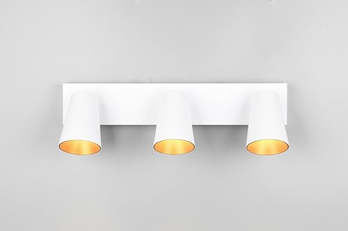 Foco de pared Trio Leuchten Mancha SHARP con elegante acabado dorado 5