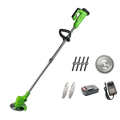 Suuim Cortacésped inalámbrico, cortacésped eléctrico para el hogar, cortacésped inalámbrico Ajustable, con batería de Litio Recargable de 2000 mA, para Patio yar