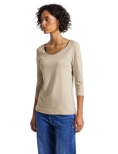Street One Damen 3116816 Basic T-Shirt mit 3/4 Arm, Cotton