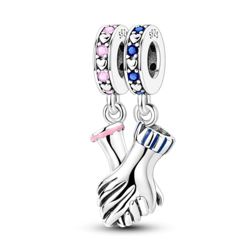 Hapour 925 de Plata de Ley Encantos para el Encanto Pulseras Collar Europeo Joyería Colgante Abalorios Encanto Cumpleaños Regalo para las Mujeres Niñas Mamá Hija