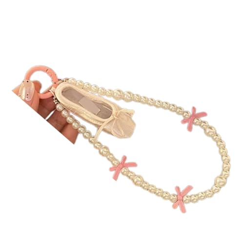Ballet Shoes Phone Charm Bowknot Keychain Bag Decoration Romantics Key Holders