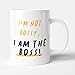 Tazza divertente regalo di compleanno con scritta in lingua inglese "I'm not Bossy, I Am The Bossy, Tazza con stampa vittoriana