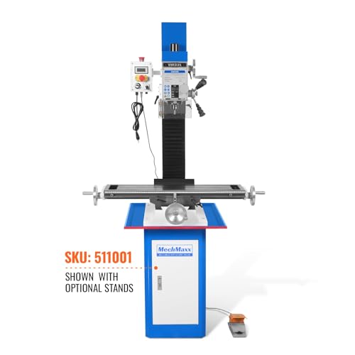 Mechmaxx 8-1/4\"x33\'\' Industrial Benchtop Mill Drill Machine Brushless Motor, Variable Speed, R8 Spindle, 2 HP, 110V, Compact Milling Drilling Tool for Garage Shop, DIY Metalworking without Stand,VM32L - Thumbnail 2