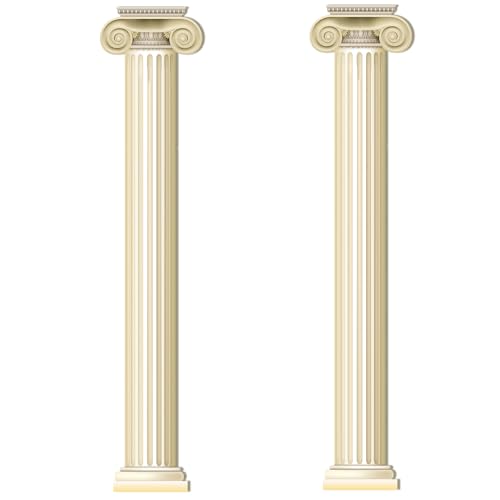 Honoson 2 Pcs Greek Columns and Pillars Cutouts Greek Party Decorations Mythology Ancient Cut Out Decor for Birthday Medieval Renaissance Party Photography Background Supplies