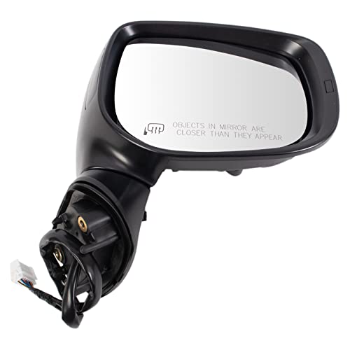 TRQ Passenger Side Heated Power Mirror Blind Spot Indicator Paint to Match Compatible with 2018-2023 Subaru Crosstrek SU1321184